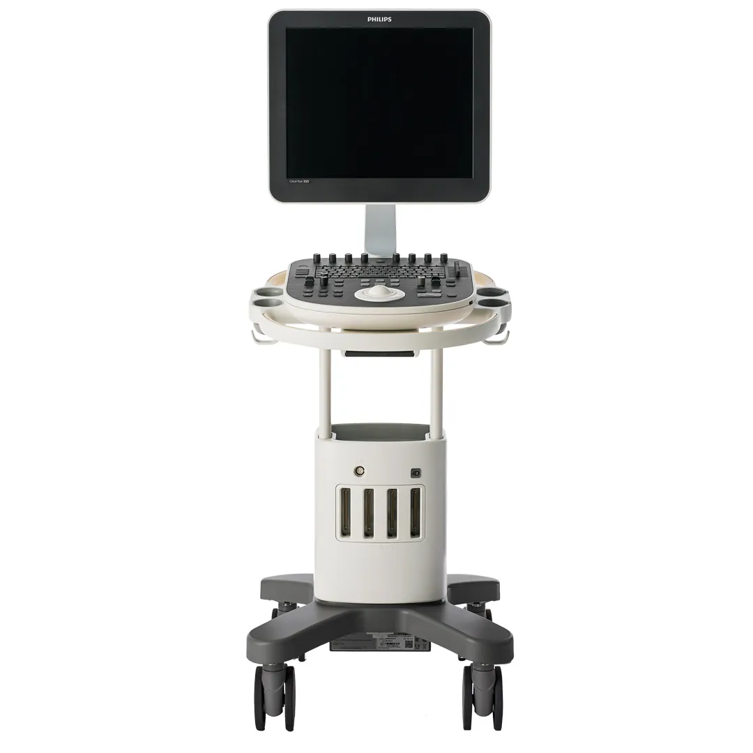УЗИ аппарат Philips ClearVue 350 УЗИ аппарат Philips ClearVue 350 среднего класса с 19-дюймовым экраном и 4 портами для датчиков