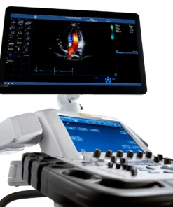 Интерфейс GE Vivid E95 с режимами 2D, 4D, Color Doppler и тканевым допплером