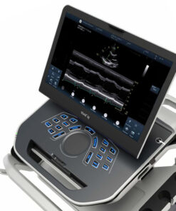 Интерфейс GE Vivid IQ с режимами 2D, 4D, Color Doppler и тканевым допплером