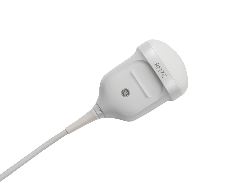 GE RM7C XDClear — конвексный матричный монокристальный механический объемный (4D) датчик. Эффективно применяется в гинекологии, акушерстве, педиатрии. Оптимален для исследований брюшной полости, сердца плода GE RM7C XDClear — конвексный матричный монокристальный механический объемный (4D) датчик
