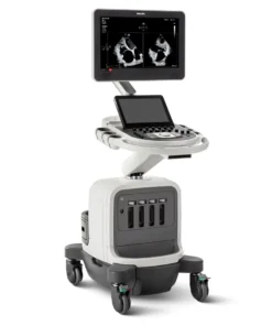 Philips Affiniti CVx для кардиологических исследований. На мониторе отображается эхокардиограмма в двух проекциях
