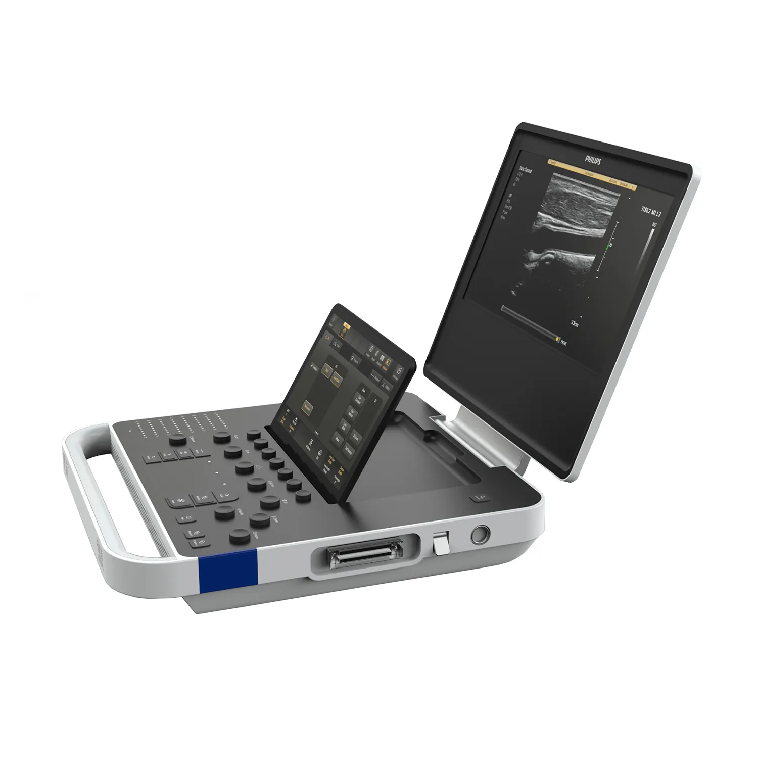 Ultrassom-Portatil-Philips-Compact-5500 Портативная УЗИ-система Philips 5500 с откидным сенсорным экраном и панелью управления